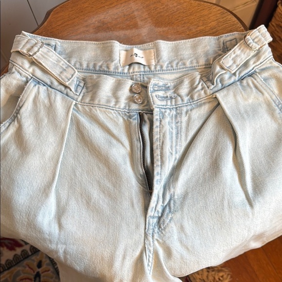 NWOT 7 For All Mankind Light Blue Barrel Style Women's Jeans Isadora Size 28 - Picture 4 of 13